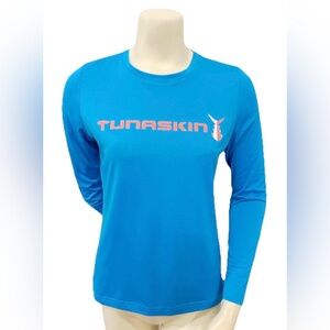 TUNASKIN Women’s Blue Performance Long Sleeve Shirt Size S UPF